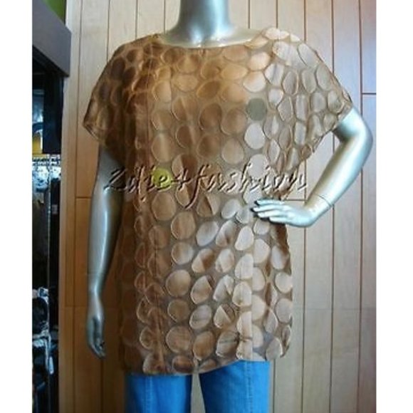 $2330 New with Tags PRADA Nocciola Polka Dot Viscose Silk Shirt Top 10 - Picture 3 of 6